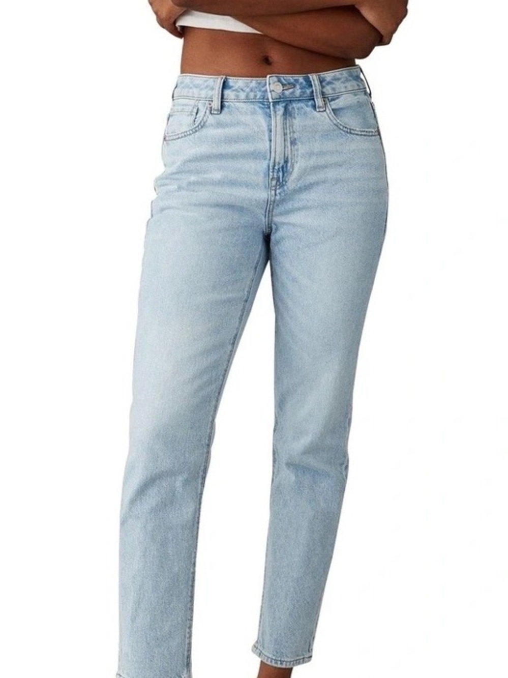 American Eagle MOM Light Wash Jeans Size 8 X LONG